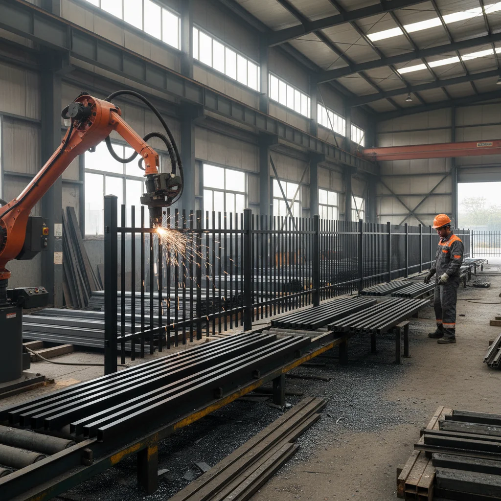 Durable and Modern Aluminum Fence Panels Black for Property Security