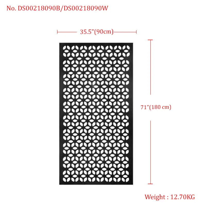 Black Aluminium Botanical Decorative Screen – Durable Weather-Resistant for Home & Garden