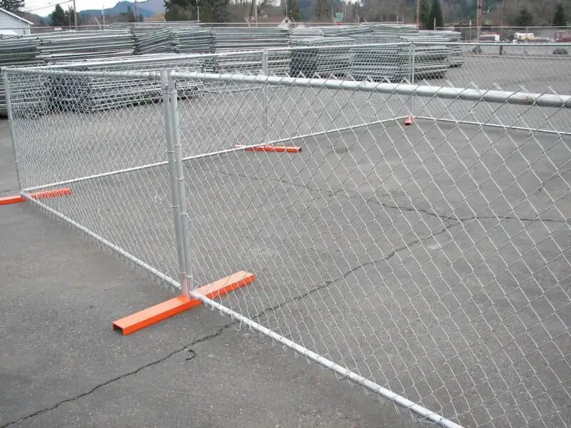 Chain link fence temporary fence