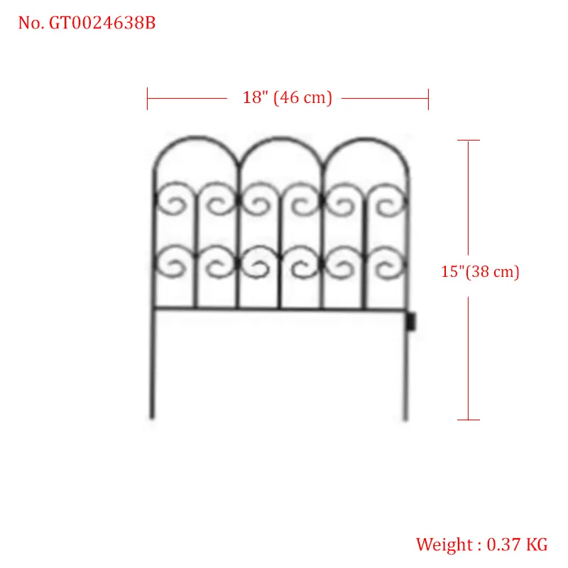 Custom Size Steel Garden Trellis – Decorative Fence with Multiple Paint Finishes