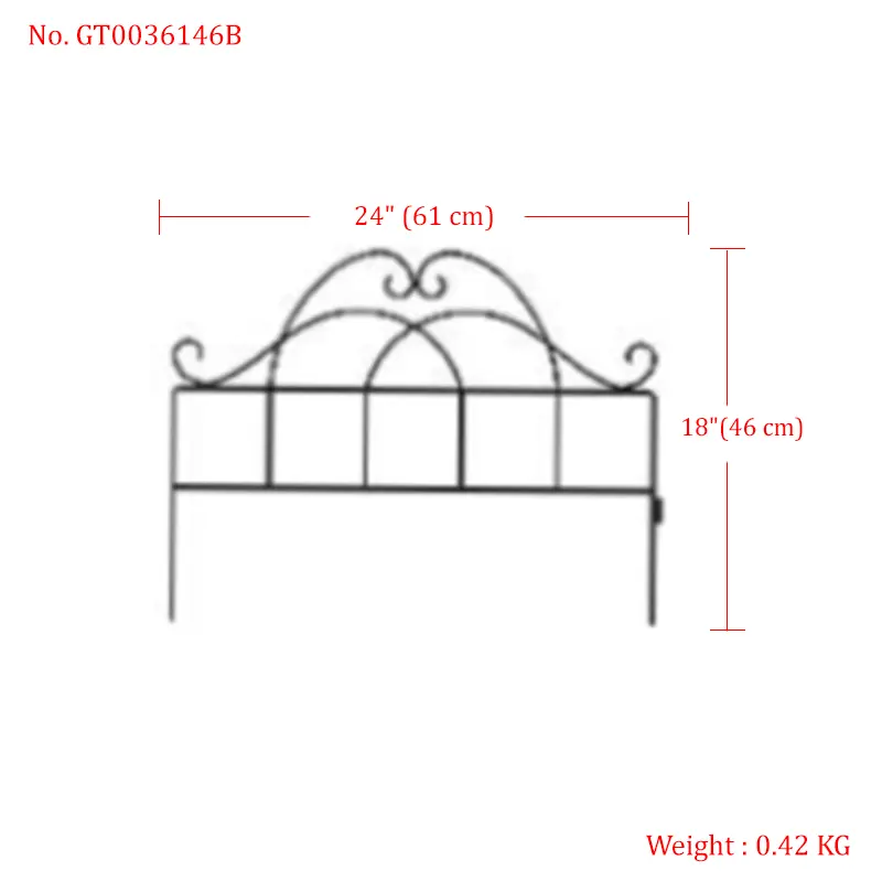 Custom Size Steel Garden Trellis – Decorative Fence with Multiple Paint Finishes