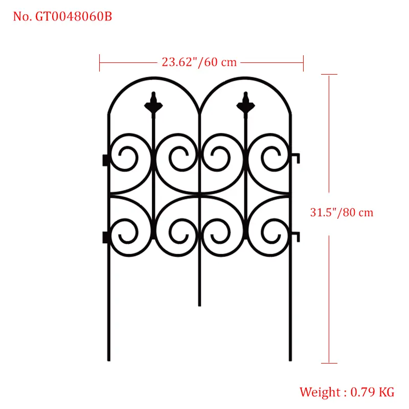 Custom Size Steel Garden Trellis – Decorative Fence with Multiple Paint Finishes