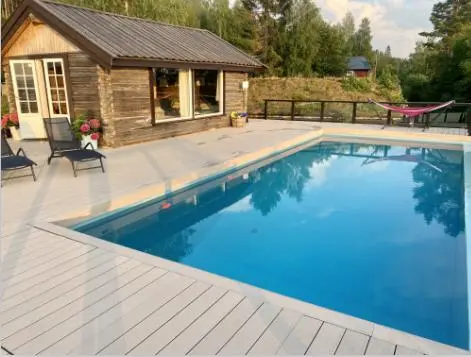 Decorative 3d embossing WPC Decking wood plastic composite flooring