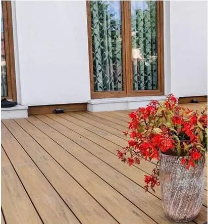 Decorative 3d embossing WPC Decking wood plastic composite flooring