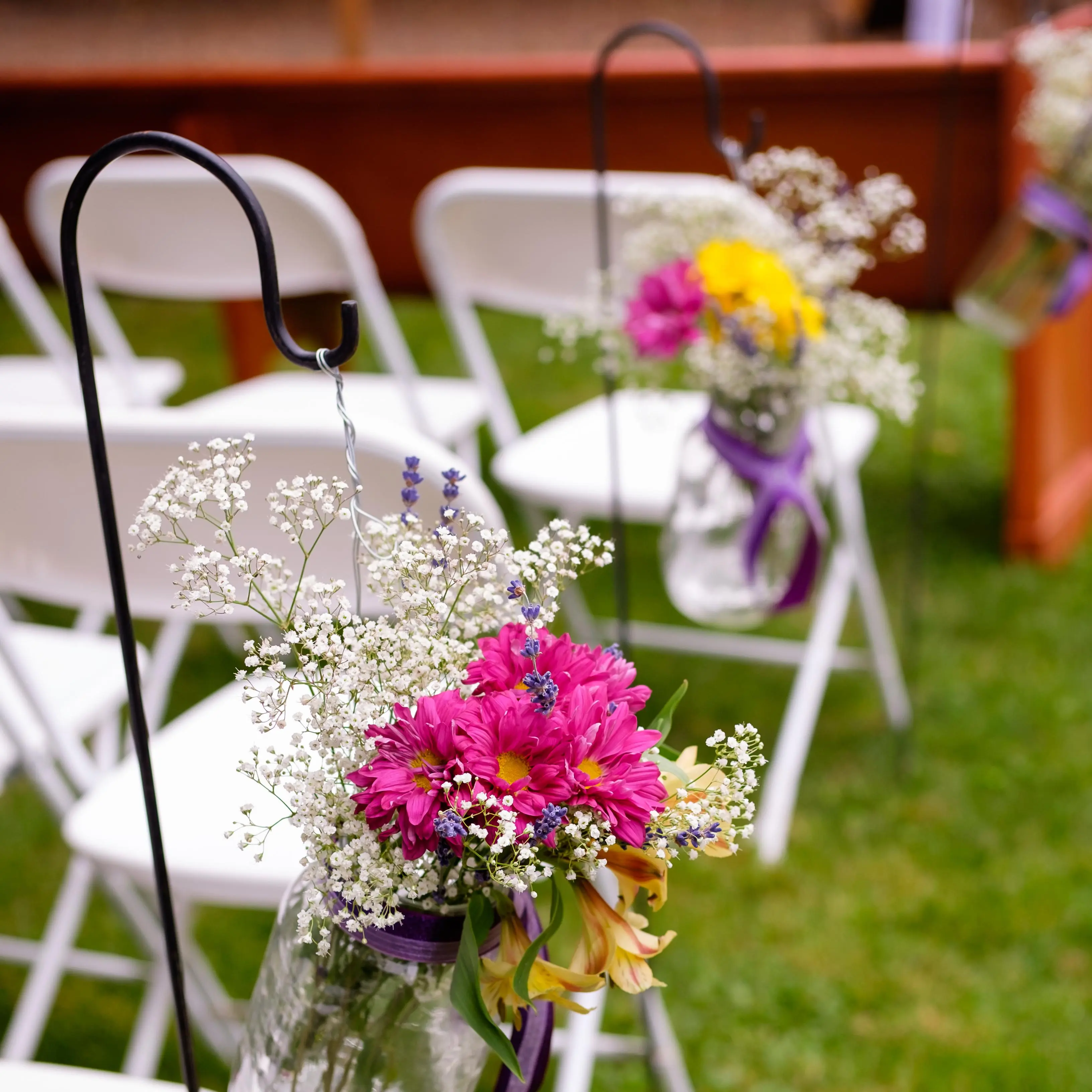 Garden Hooks Flowerpot Iron Stake Shepherd Hooks Solar Lights Lanterns Bird-Feeder Plant Baskets Flower Hanger Stand For Outdoor