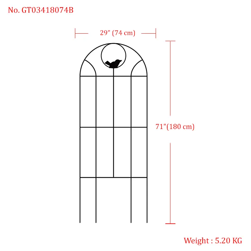 Metal Garden Trellis, Black Coated Rustproof Metal Trellis Outdoor, Trellis for Climbing Plants for Roses, Vine Cucumbers, Vegetables, Flower Support