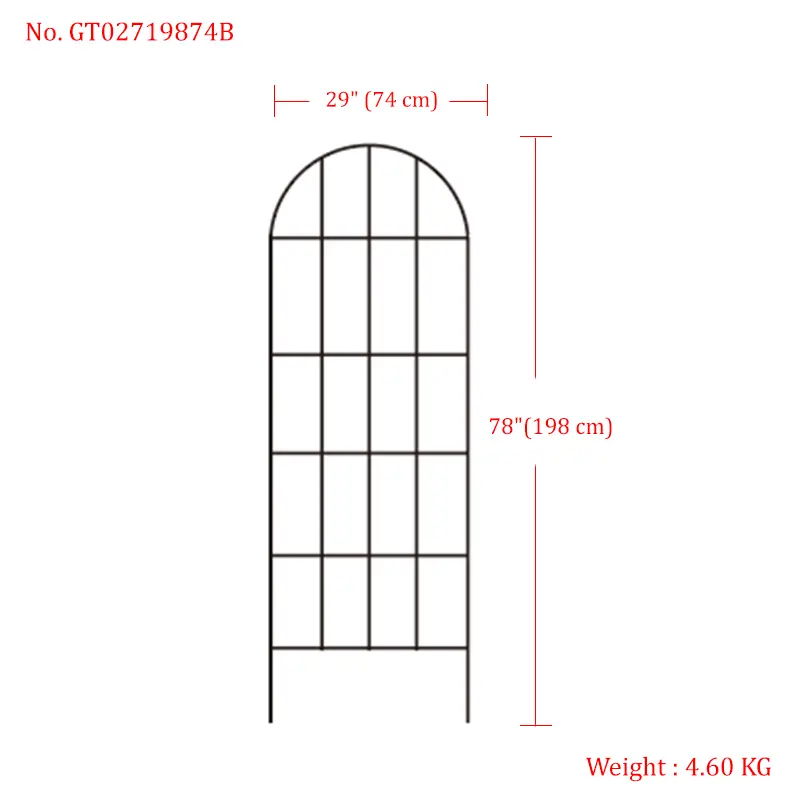Metal Garden Trellis with Black Coating, Wire Lattice Grid Panel for Climbing Plants Outdoor Roses Vine Cucumbers Vegetables Flower Support