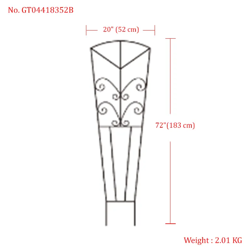 Metal Trellis for Garden Climbing Plants – Steel, Custom Sizes & Paint Options