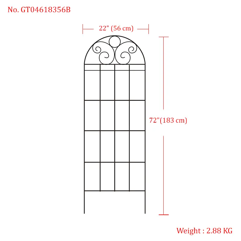 Metal Trellis for Garden Climbing Plants – Steel, Custom Sizes & Paint Options