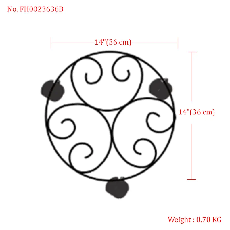 Outdoor Metal Plant Pot Stand with Wheels – Weatherproof & Easy to Move