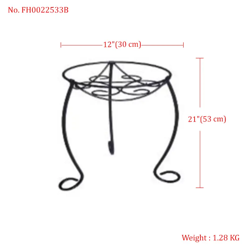 Rust-Proof Flower Pot Stand  Floor-Protective & Stylish Floral Design