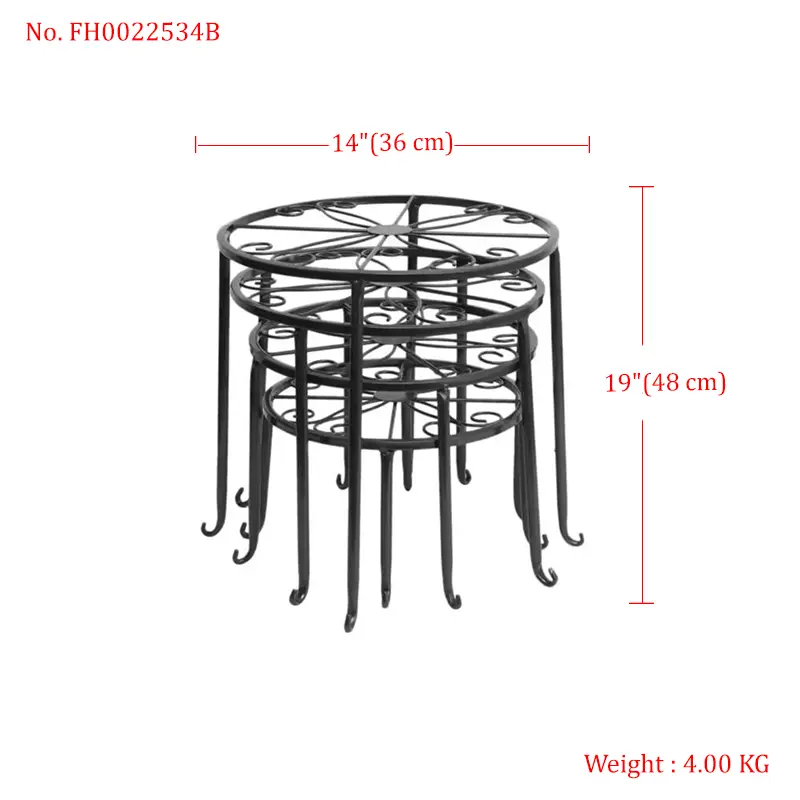 Rust-Proof Flower Pot Stand  Floor-Protective & Stylish Floral Design