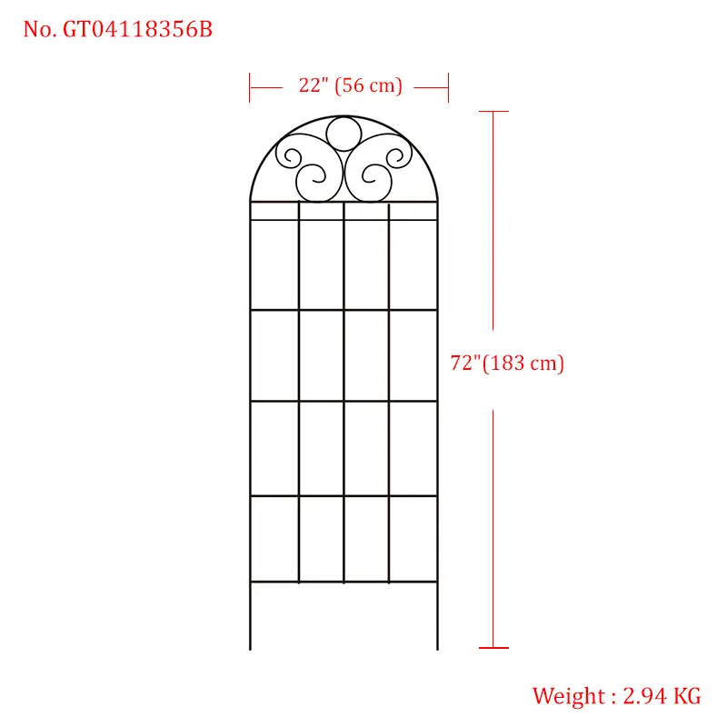 Steel Climbing Plant Trellis – Customizable Size, Metal Garden Support with Finishes
