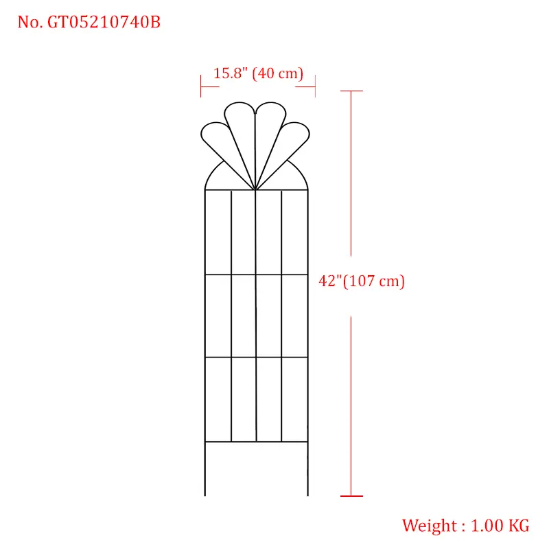Steel Garden Trellis – Climbing Plant Support, Custom Sizes & Paint Choices