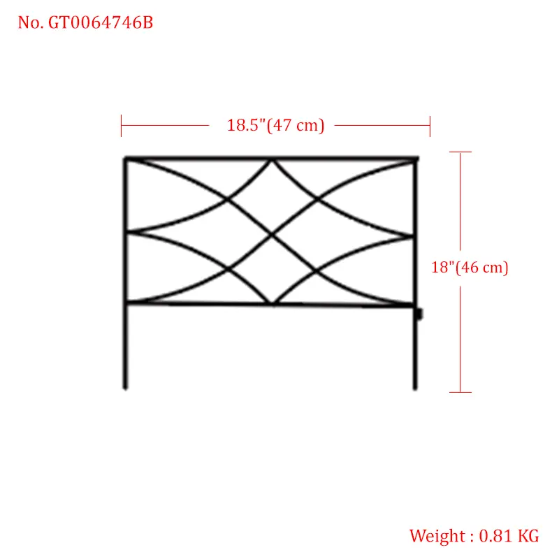 Steel Garden Trellis Fence – Customizable Sizes, Stylish Design, Various Colors