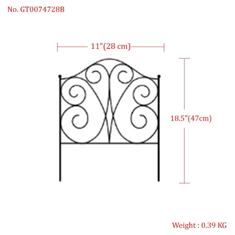 Steel Garden Trellis Fence – Customizable Sizes, Stylish Design, Various Colors