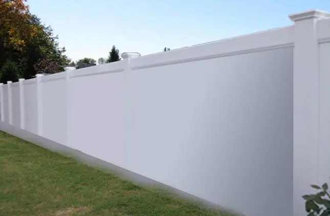 White PVC vinyl privacy garden fence panels