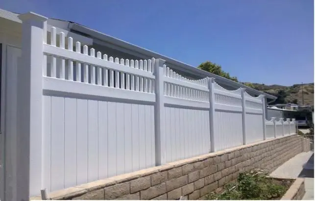 White PVC vinyl privacy garden fence panels