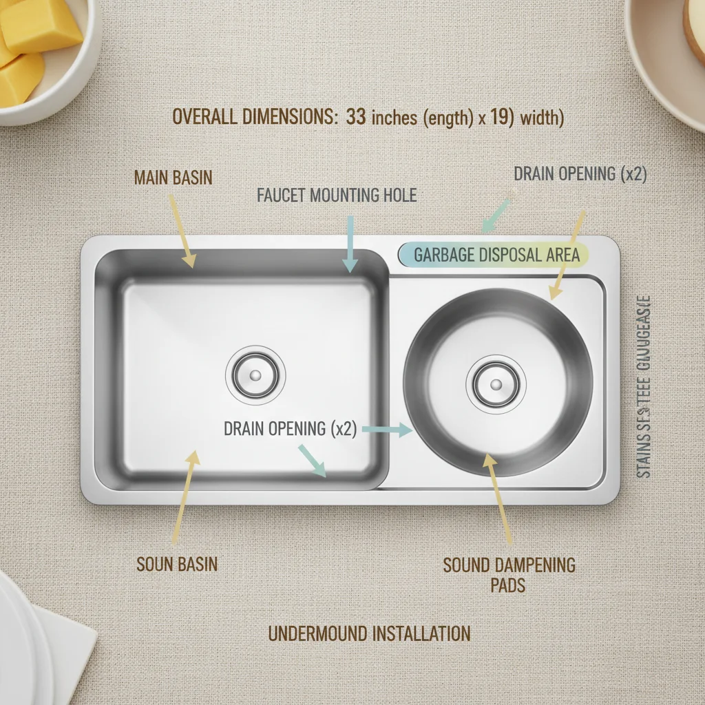 Choosing the Perfect 33×19 Kitchen Sink for Your Home