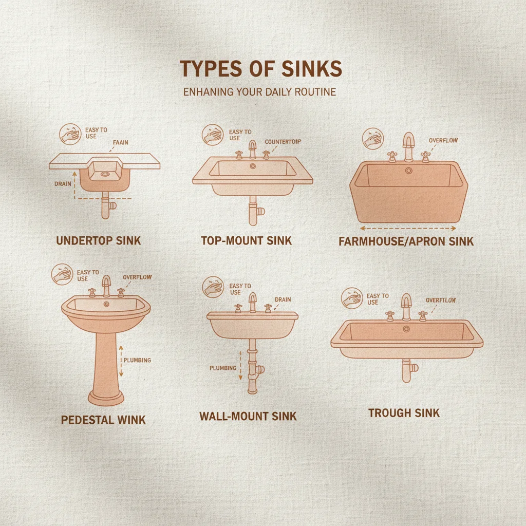 Exploring the Diverse World of Kitchen and Bathroom Types of Sinks