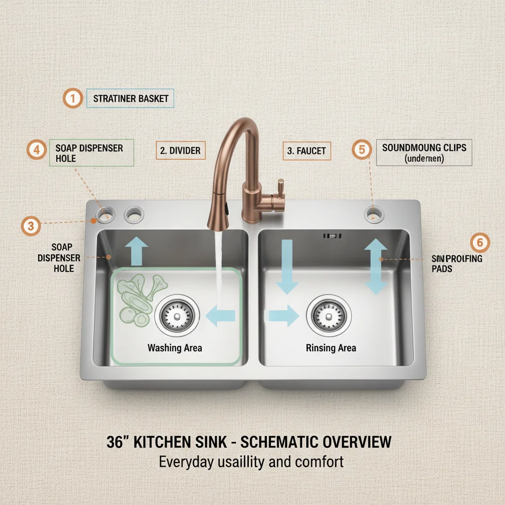 Maximize Kitchen Efficiency with a Versatile 36 Kitchen Sink