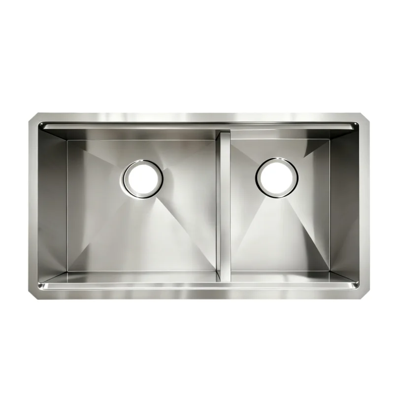 Yashite Undermount Double Kitchen Sink, Built-in Washing Sink