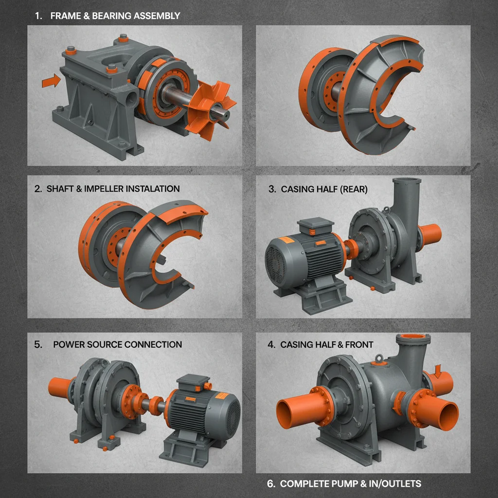 High Efficiency Industrial Horizontal Slurry Pump for Mining