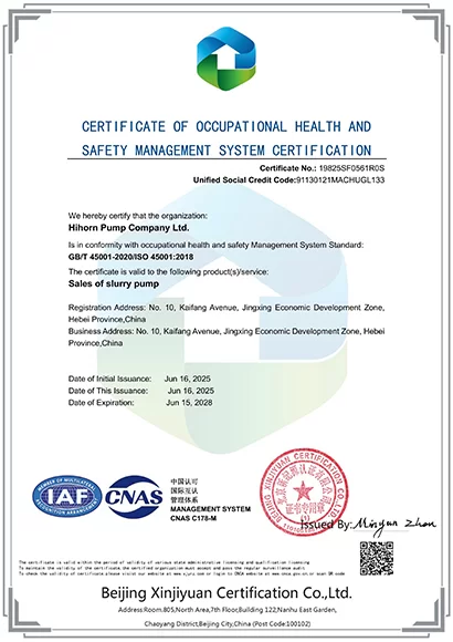 slurry pump for mining