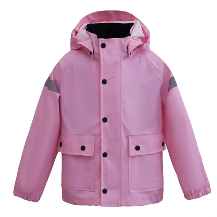 Pink Girl’s PU Rain Jacket