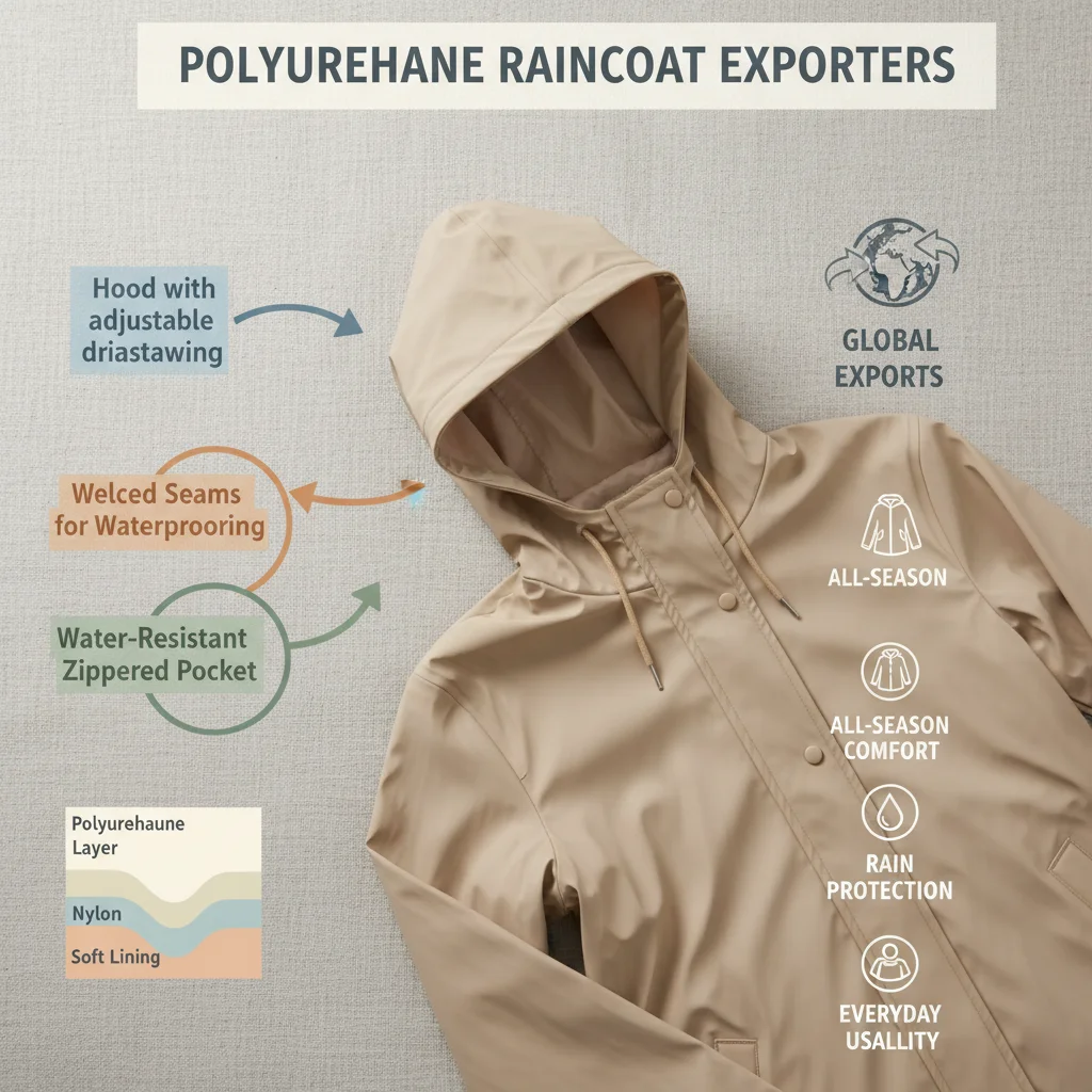 Leading Polyurethane Raincoat Exporters Providing Durable Weather Protection