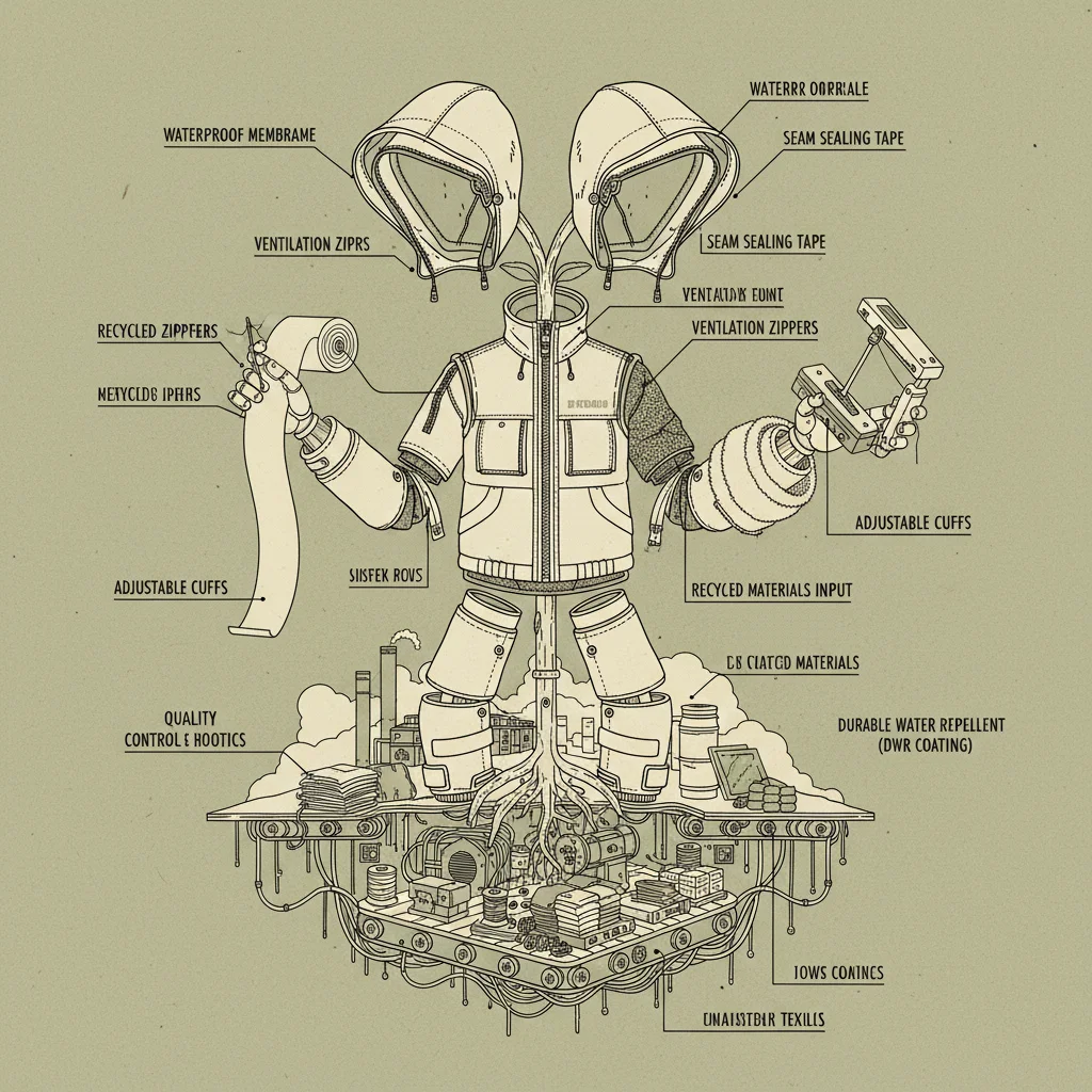 Forbhreathnú ar Thionscal Déantúsaíochta Jacket Báistí