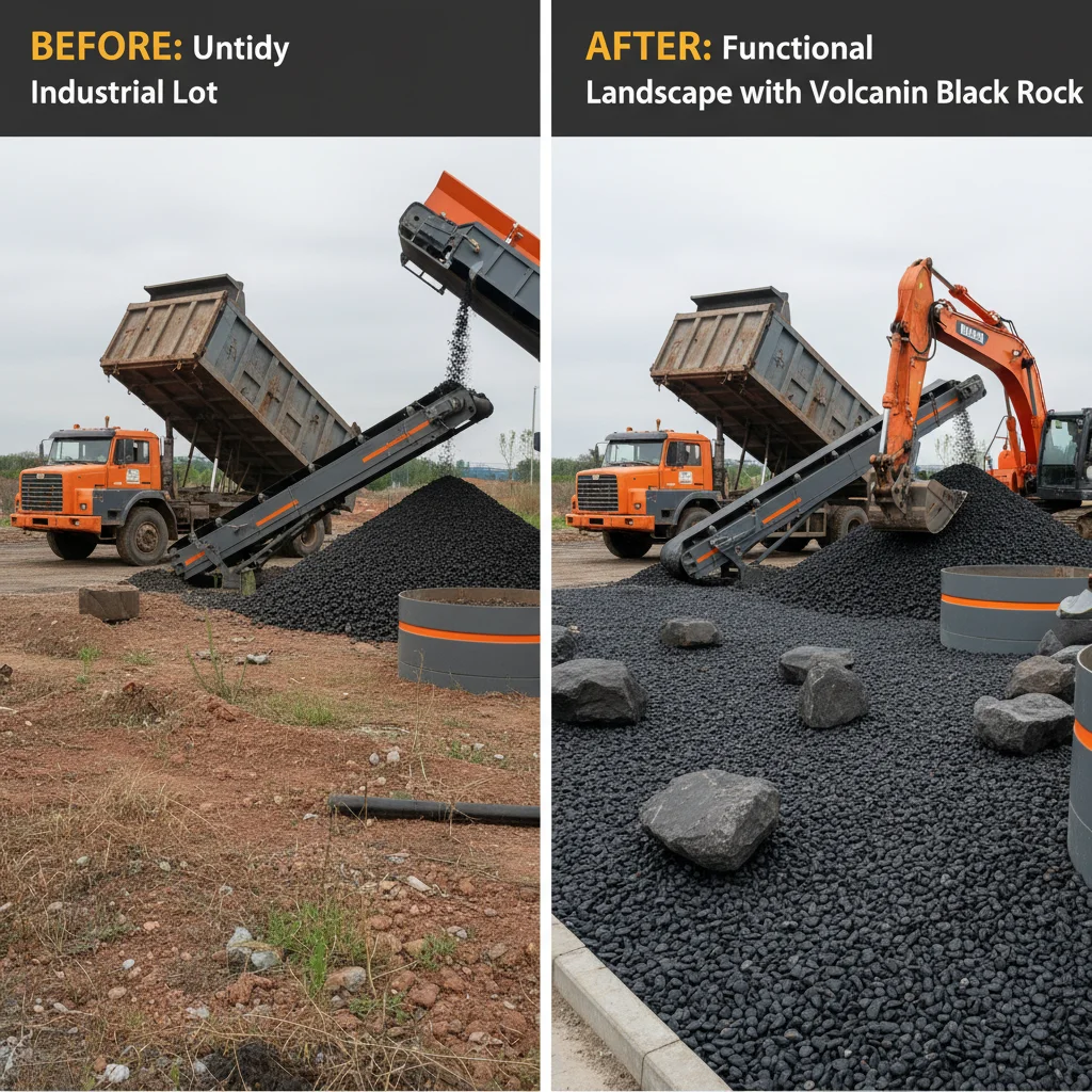 Enhance Outdoor Living with Stunning Black Decorative Landscape Rock Options