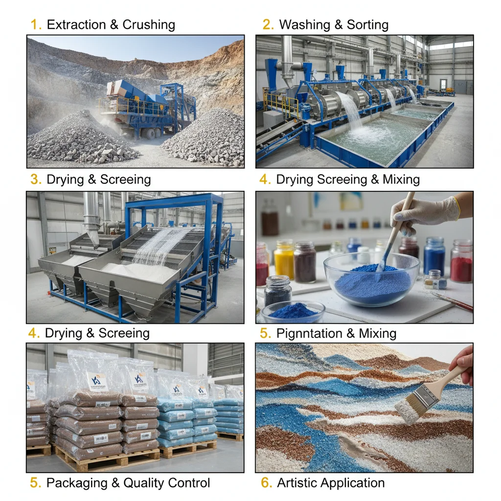 Premium Mineral Quartz Sand for Painting