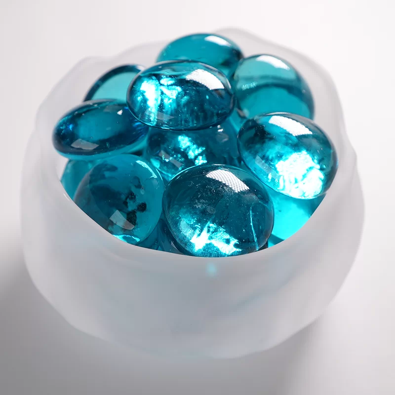 Glass Cashew Nut Stone, Glass Flat Beads Used For Decoration