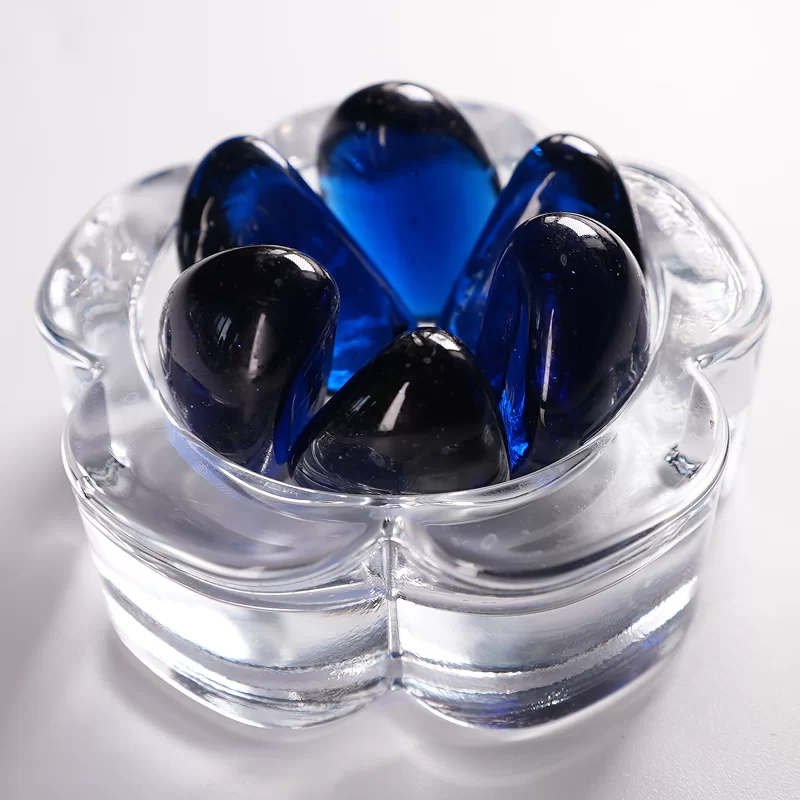 Glass Cashew Nut Stone, Glass Flat Beads Used For Decoration