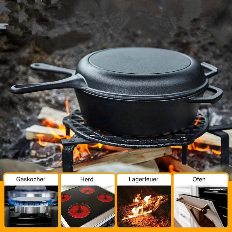 3.2 Quart Cast Iron Combo Cooker