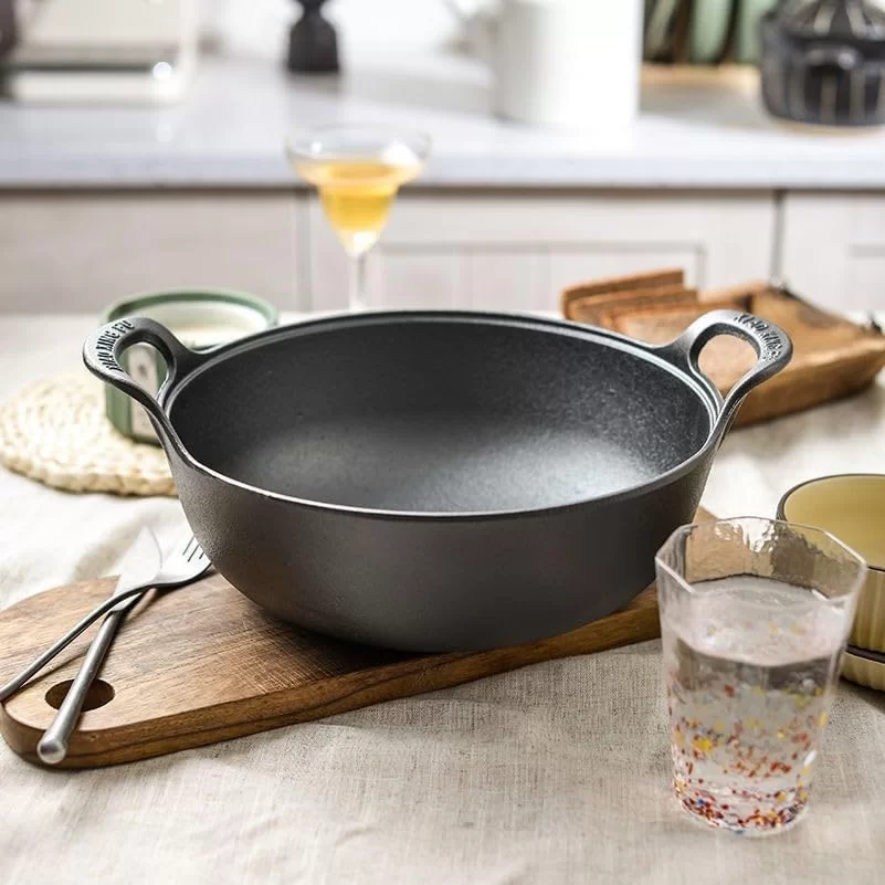 everyday essentials cast iron wok