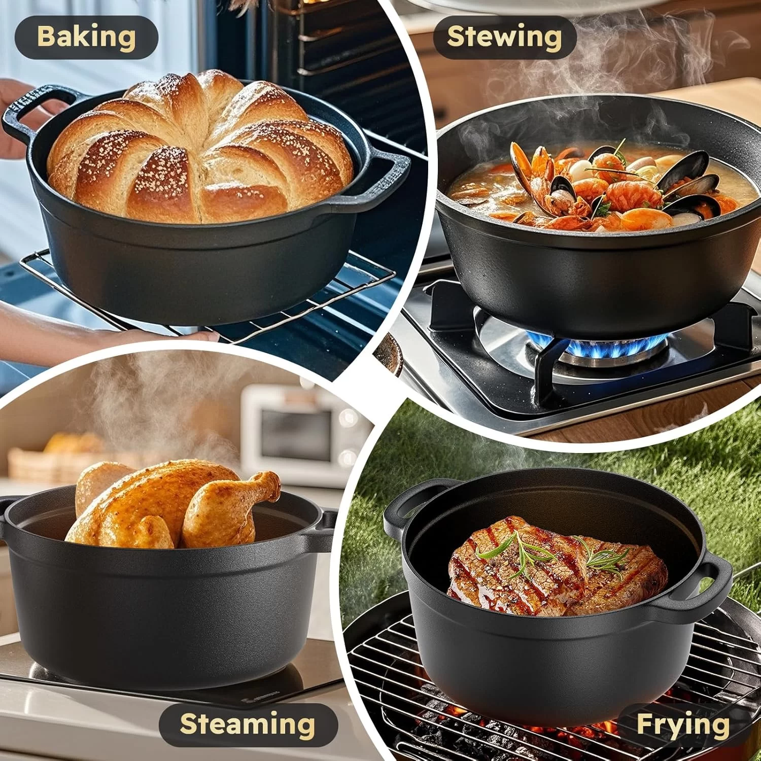 10 inch cast iron dutch oven