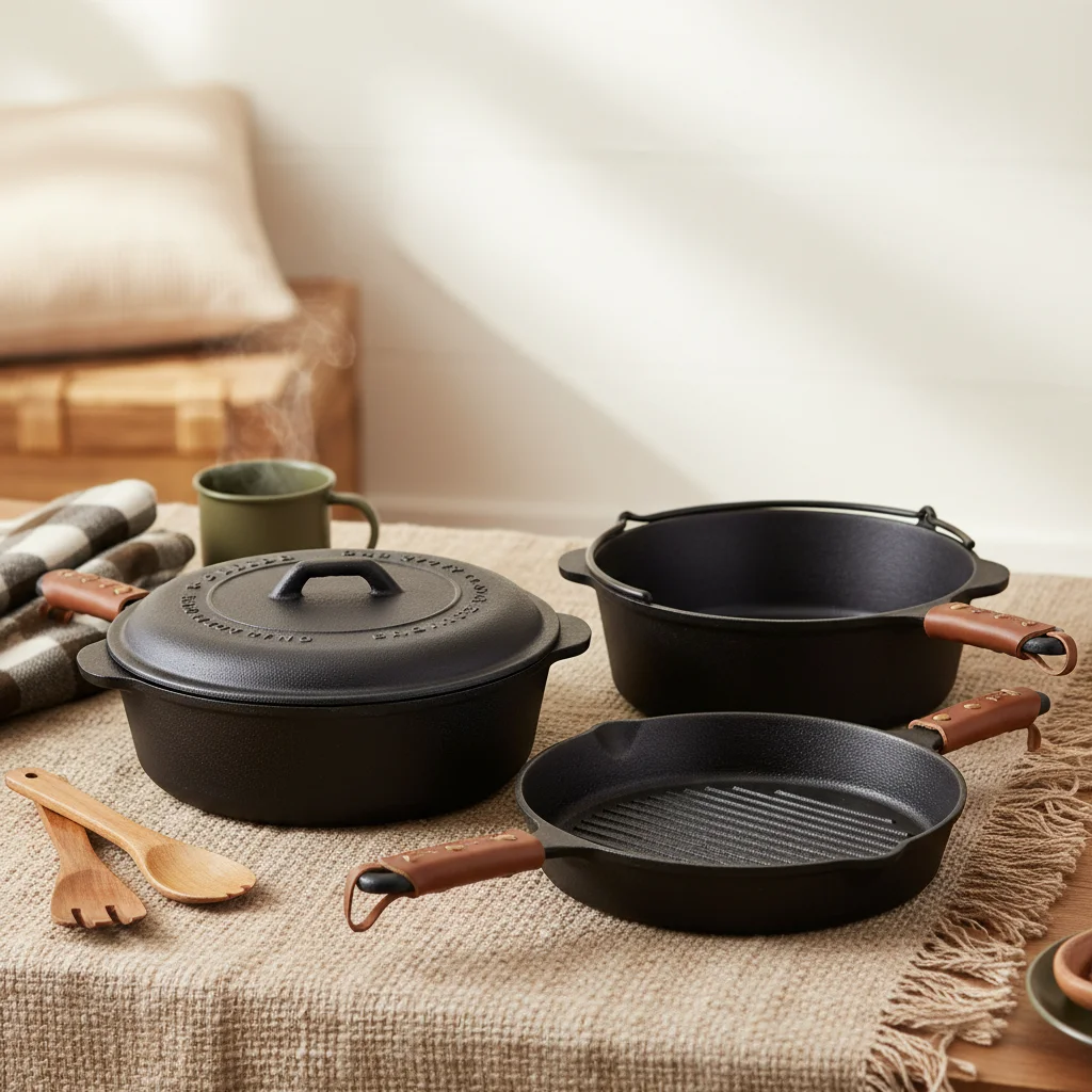 Explore the Durability and Versatility of a Cast Iron Camping Cookware Set