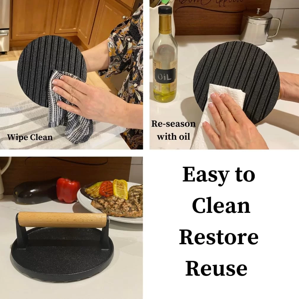 cast iron hamburger maker