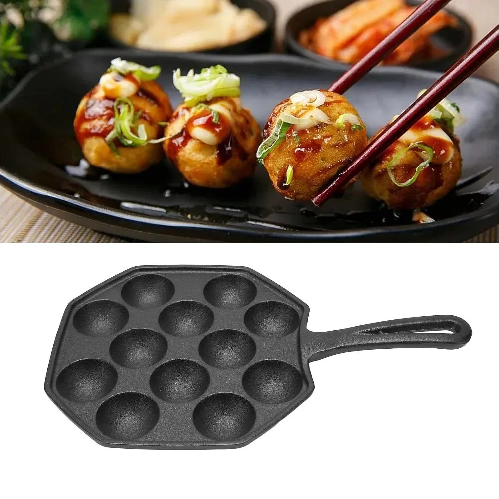 12 Grid Cast Iron Takoyaki Maker