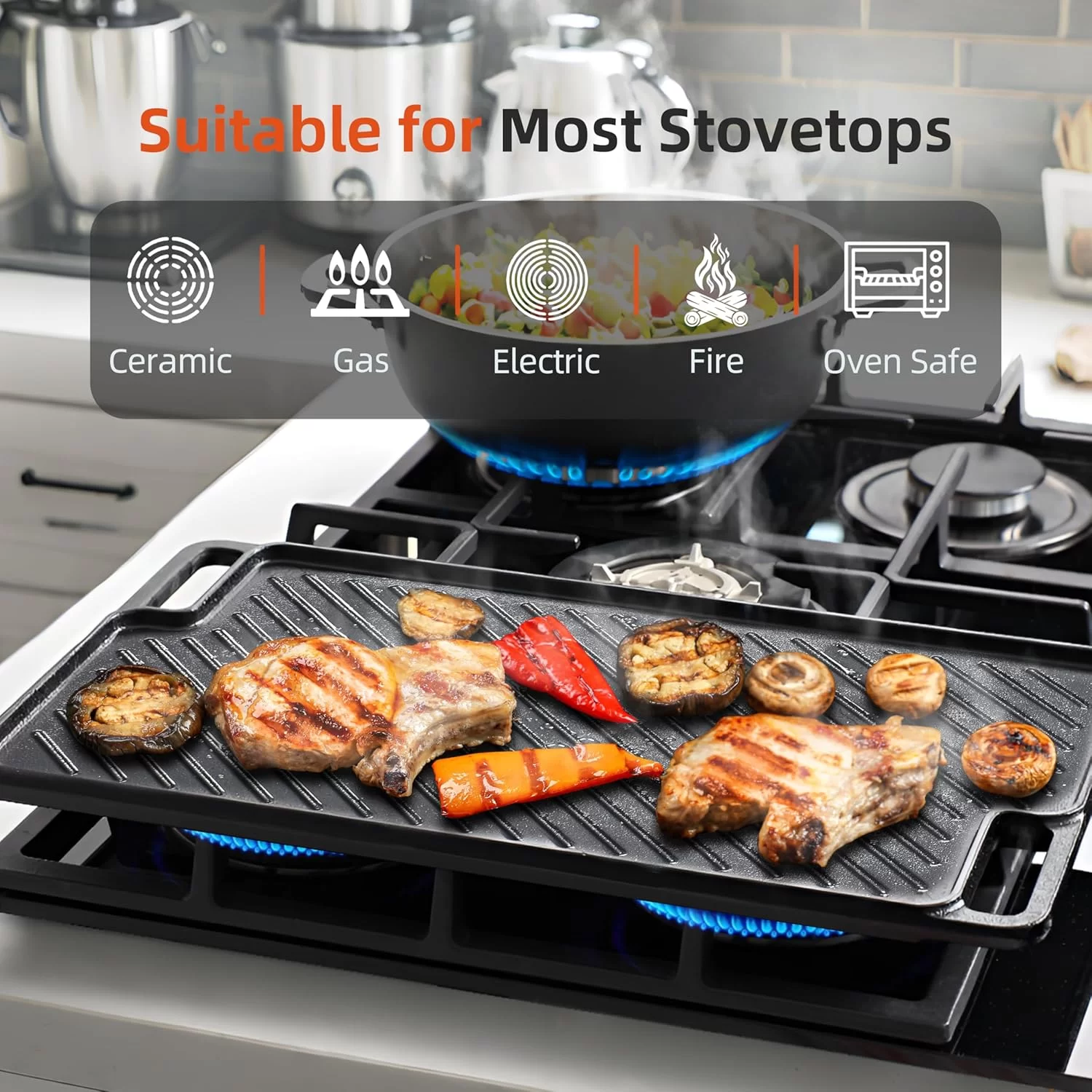 18 inch cast iron griddle