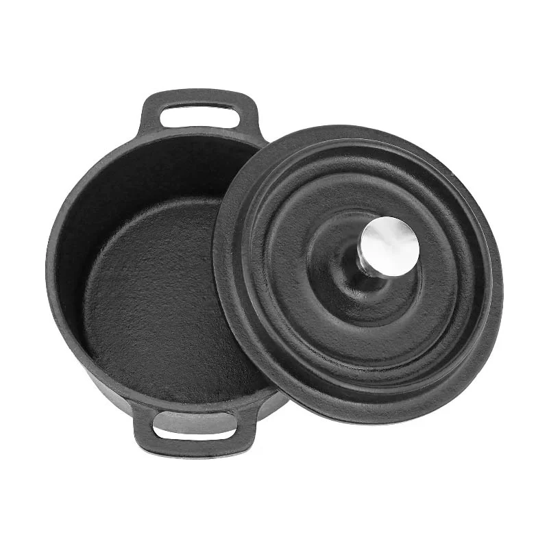 Mini forn holandès de ferro colat de 16 oz amb tapes