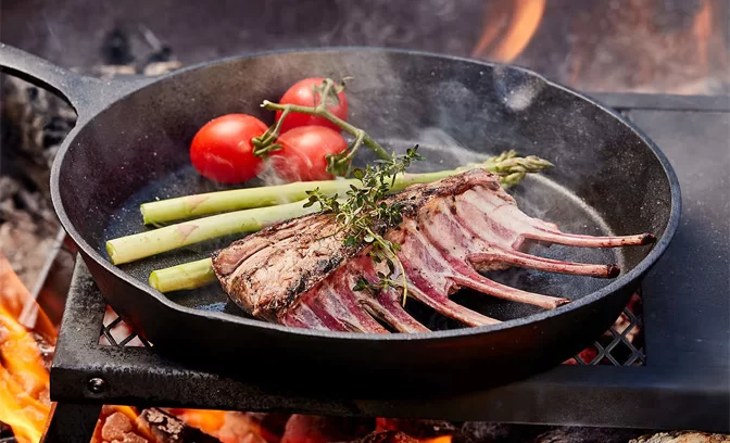 cast iron set camping