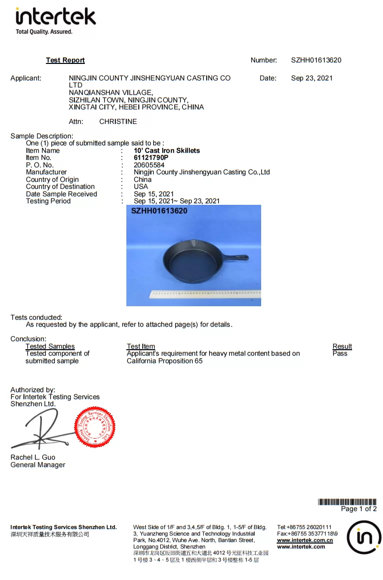 cast iron cookware used