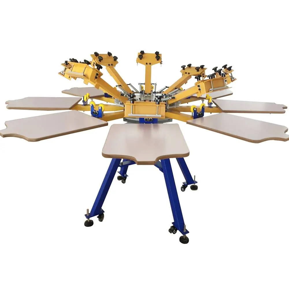 Macchina serigrafica a 8 colori e 8 stazioni