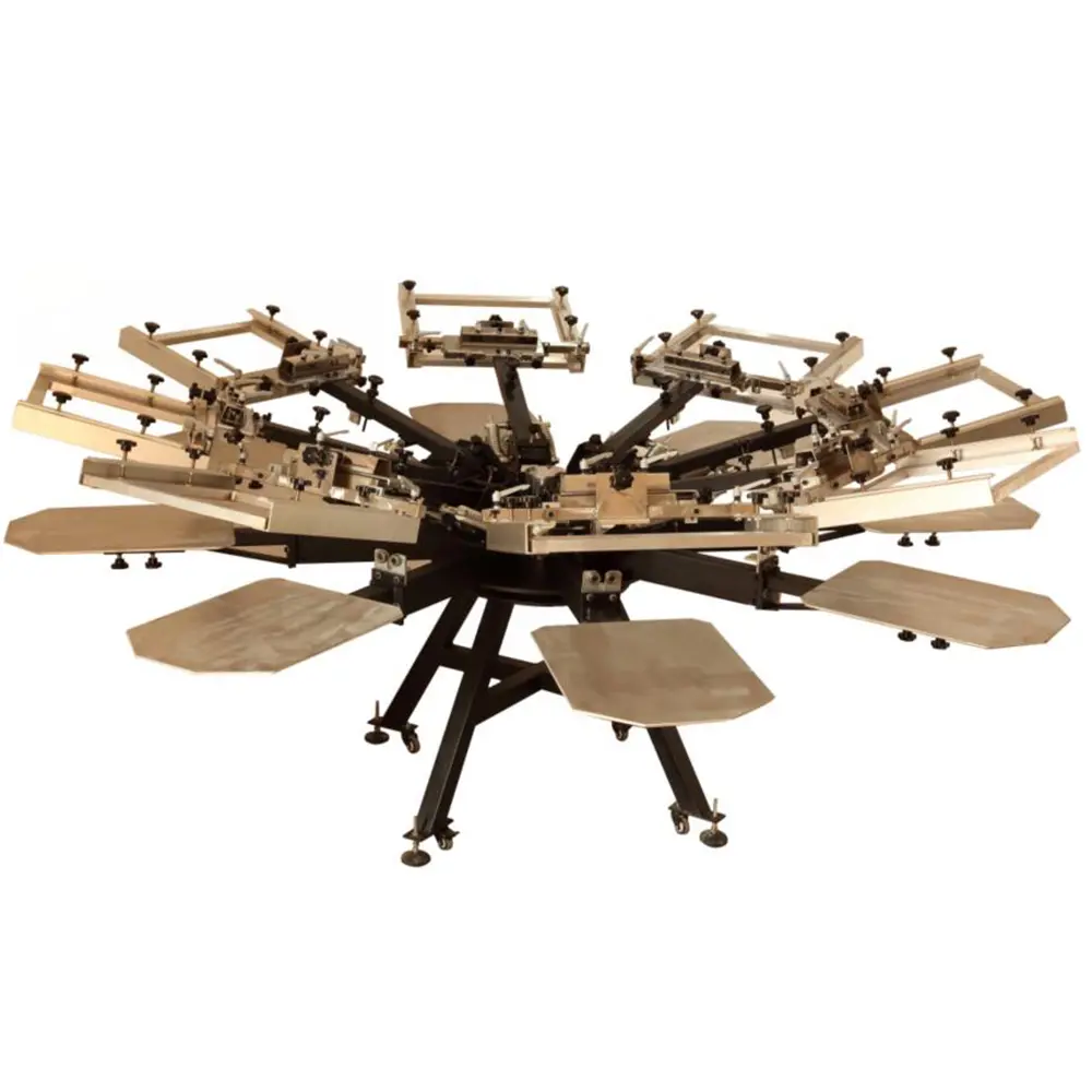 Macchina serigrafica a 8 colori e 8 stazioni