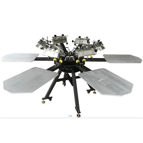 Stampante serigrafica a 6 colori a 6 stazioni con sistema di micro-registrazione