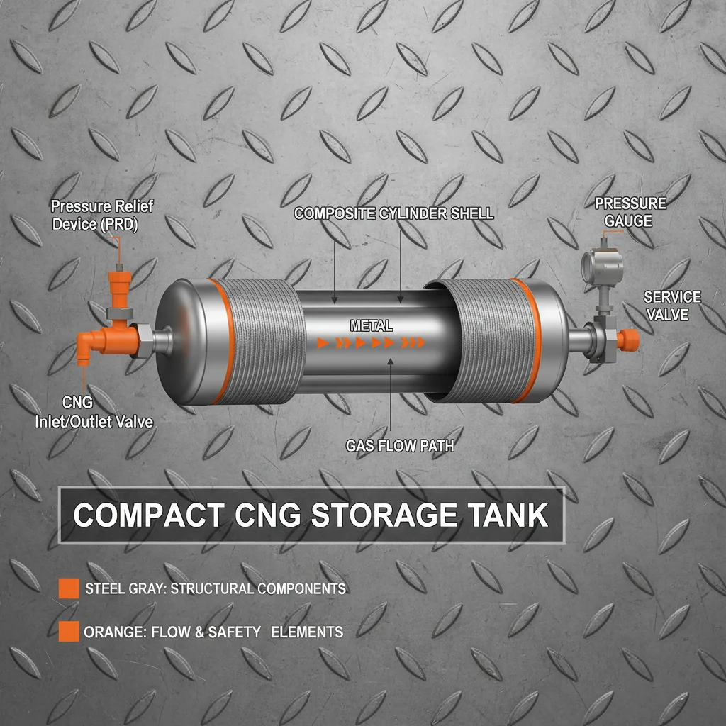 Efficient Gas Storage Using Compact CNG Cylinder Technology