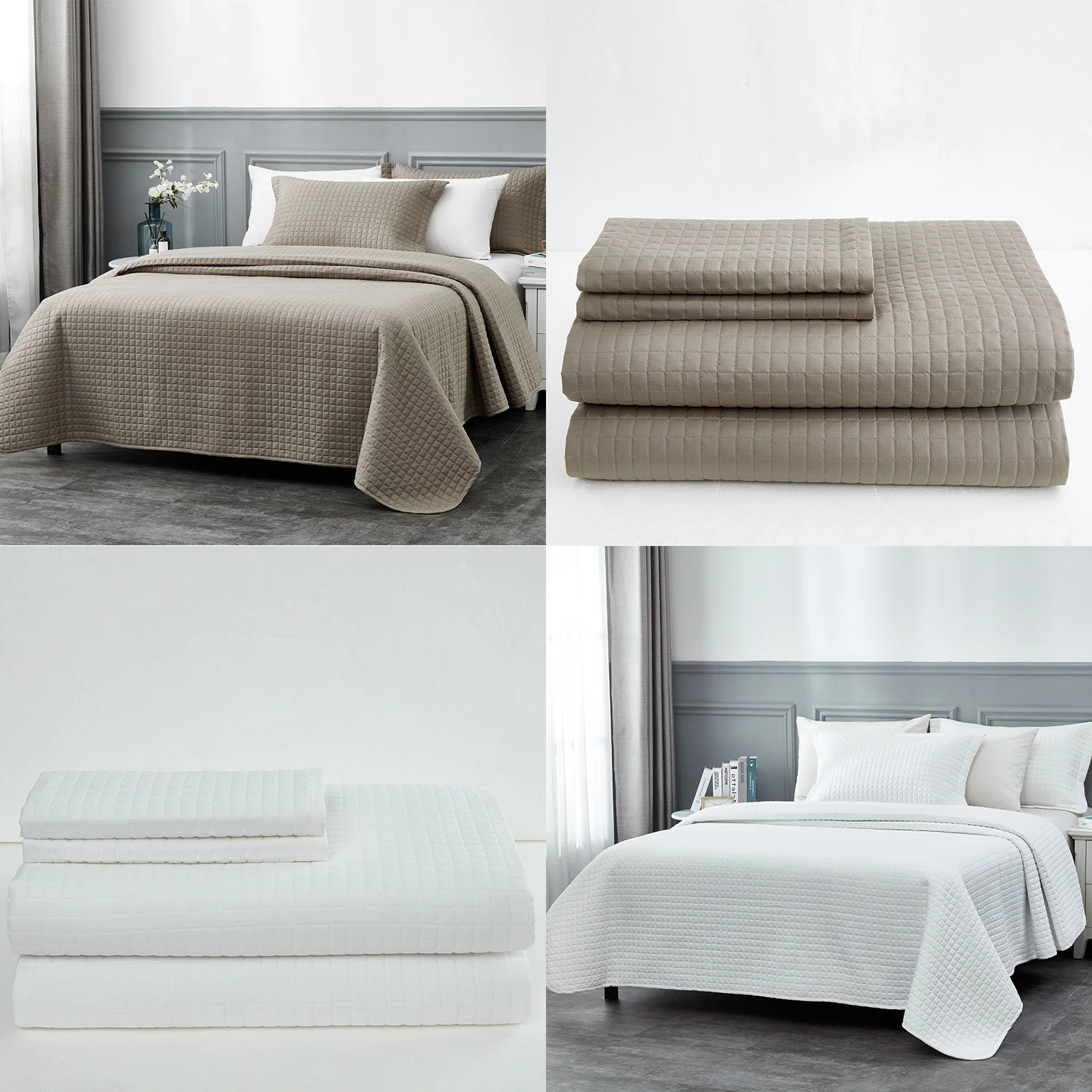 Premium Quilted Coverlet Ensemble Set China Factory Suppliers